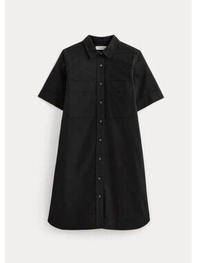 Everlane The Oxford Short-Sleeve Shirt Dress Women's Size Small in Black NWT!